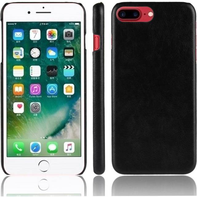 (Black) Retro Case for iphone 7/8 Retro Lychee Pattern Compatibility Protective Cover Anti Scratch