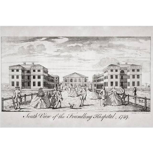 South View of The Foundling Hospital London 1749 Poster Print, 18 x 12
