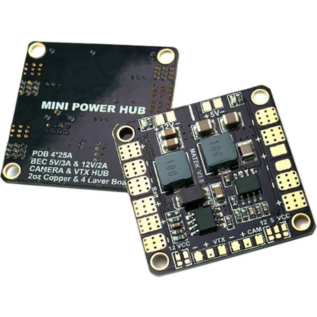 Mini Power Hub Power Distribution Board PDB with BEC 5V & 12V for FPV QAV250 ZMR250 Multicopter Quadcopter
