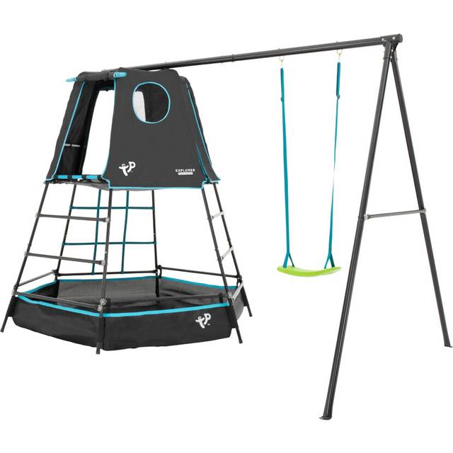 TP Explorer Metal Climbing Frame Set & Swing Black Edition