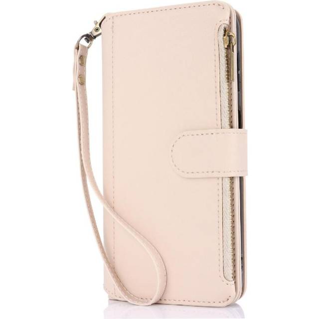 (White) Flip Case for Samsung Galaxy S23 Fe Wallet Rfid Blocking Shockproof Short and Long Strap