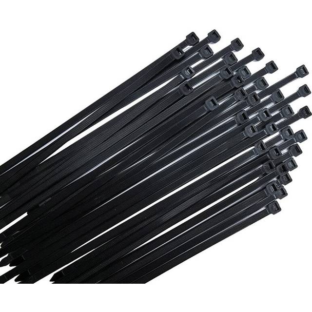 Cable Ties Black Pack of 300 Mm X 7.6 Mm UV Resistant Ultra with 75 Kg Tensile Strength Heat Resistant Durable