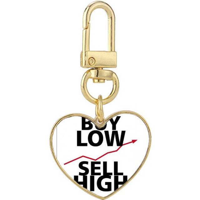 Buy Low Sell High Art Deco  Fashion Gold Heart Keychain Metal Keyring Holder