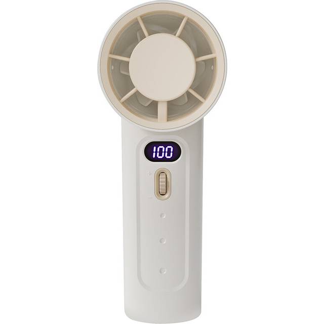 (White Basic) LBQ Turbo High Speed Handheld Mini Cooling Fan USB Rechargeable Portable