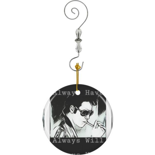 (Gifts For Women True Romance Elvis Val Kilmer Classic Fans-1851) Christmas Ornaments Ceramic Charm with Hook Crystal Handmade Xmas Tree Decorations K