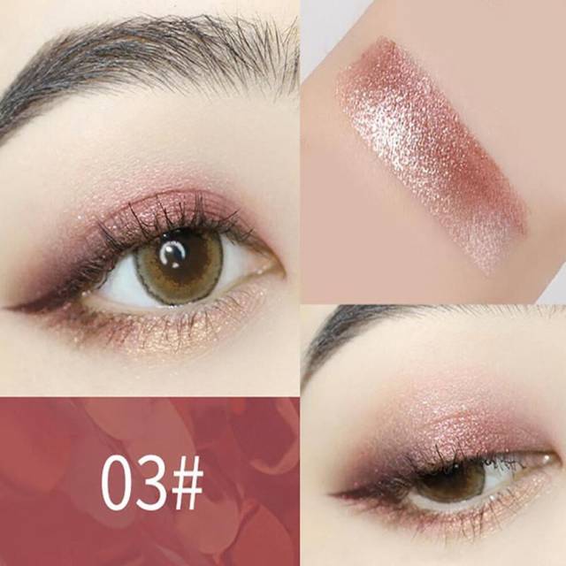(03) Double Color Glitter Eye Shadow Stick Pencil Eyeshadow Makeup Waterproof Bicolor Shimmer Cosmetics Beauty Makeup Tool