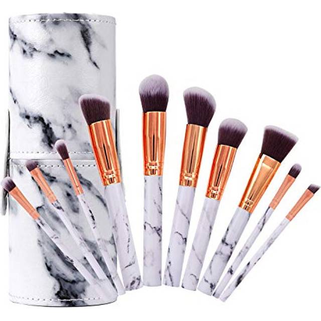Makeup Brushes Set Professional Marble Makeup Brush Portable Cosmetic Brushes for Loose Powder, Contour, Shade, Highlighter, Eye shadow and