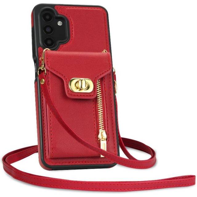 (Red) Samsung Galaxy A04s Magnetic Wallet Case