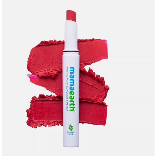 Mamaearth Moisture Matte Longstay Lipstick - 07 Raspberry Scarlet 2g