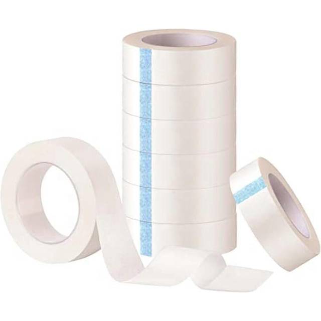 (As show, One size) 8 Rolls White Eyelash Tape  Adhesive Eyelash Tapes  Lash Tape for Eyelash Extension Supply  9M Each Roll