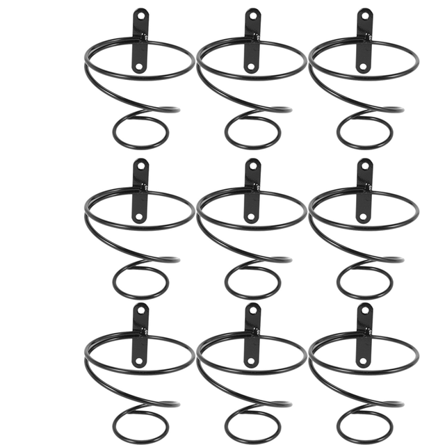 9Pack Simple Single Bottle Wall-Mounted Wine Rack, Display Metal Hanging Rack
