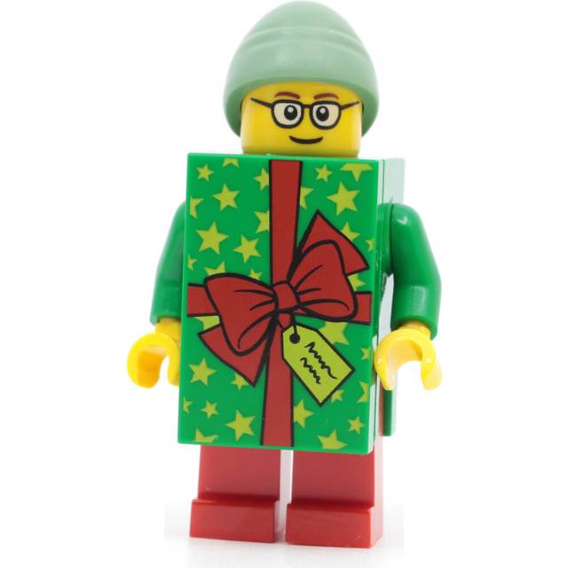 LEGO City Green Christmas Present Man Guy Minifigure (BAM 2024)