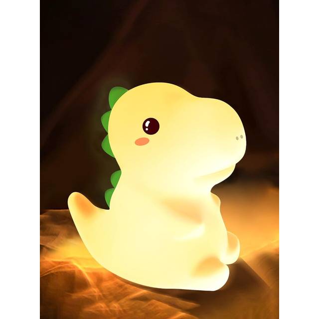 Dimanito Cute Kids Night Lights for Kids Portable Silicone Battery Led Nightlight Nursery (Dinosaur)