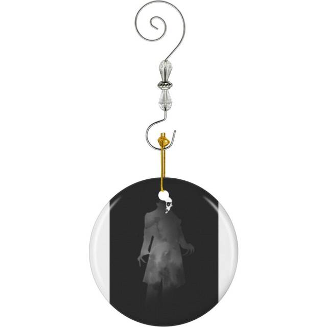 (Nosferatu Vampire Vlad Dracula Tepes The Impaler-7561) Christmas Ornaments Ceramic Charm with Hook Crystal Handmade Xmas Tree Decorations KeepsakeÂS