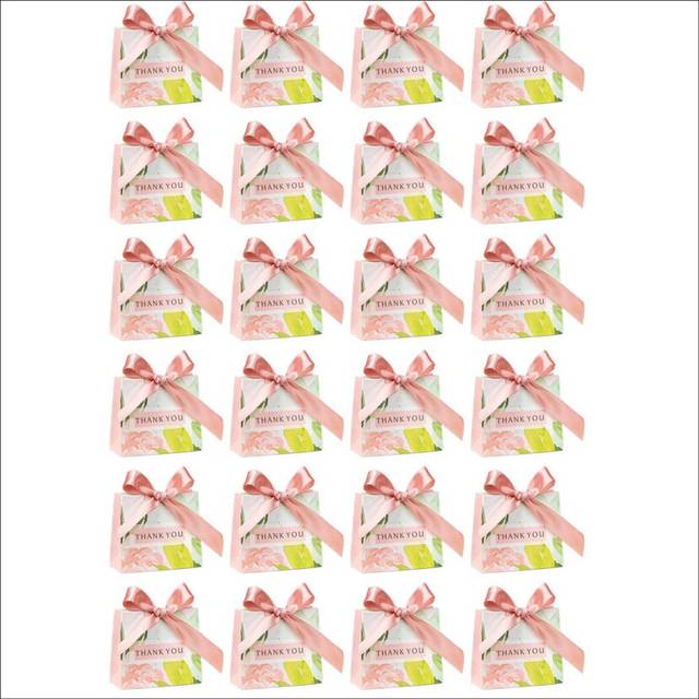 24Pack Small Thank You Gift Bag Party Favor Bags Treat Boxes,C