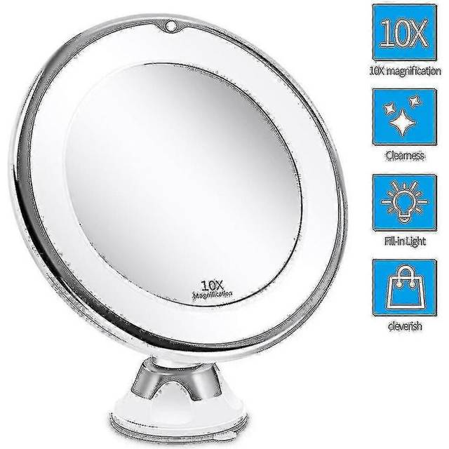 (As show, One size) 10x Magnifying Makeup Mirror With Lights