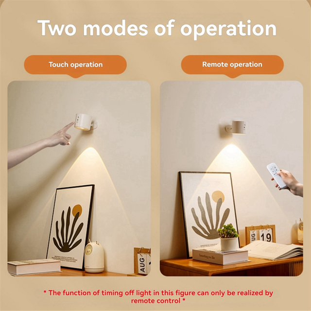 Nail-Free Double- Warm Light Wall Lamp Black