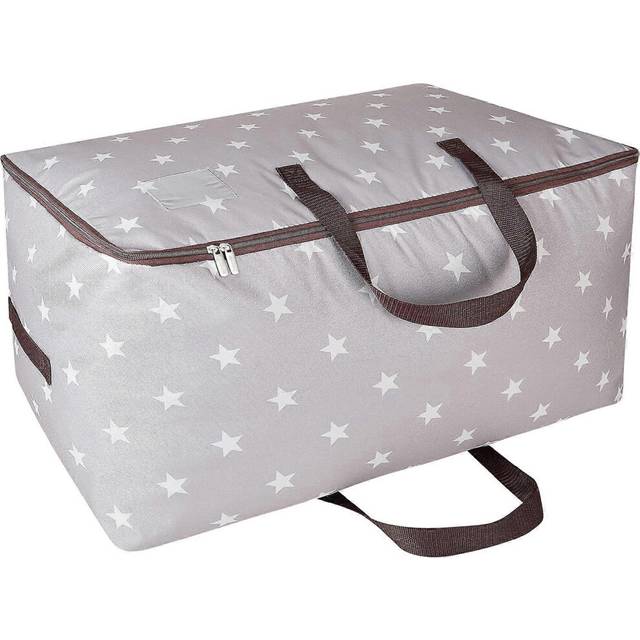 (Size, Colour) DOKEHOM 100L Large Underbed Clothes Storage Bag with Zip  Moisture proof(Grey Star)
