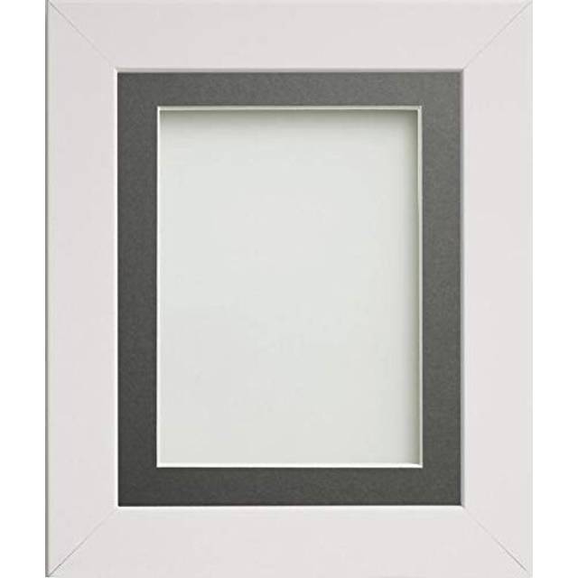 Watson Range White 14x11 inch Picture Photo Frame with Grey Mount for Image 12x8 inch *Choice of Sizes*