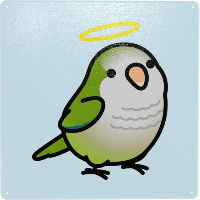"(Custom Chubby Quaker Parrot - Chely=7078) Metal Tin Sign 12x12"" Wall DÃ©cor Cafe Bar Beer Pub Signs Christmas Gift"