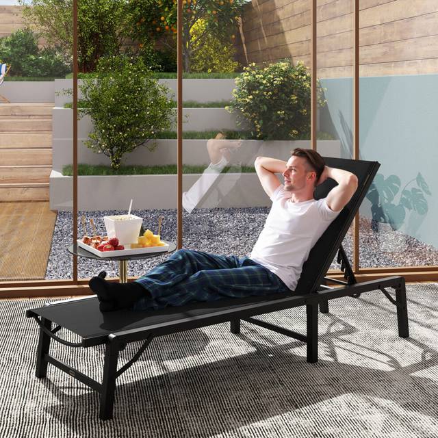 Patio Rattan Folding Chair Outdoor Wicker Portable Camping Chair-Brown