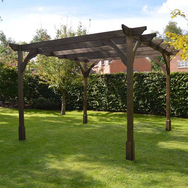 (Rustic Brown, 1.8m - 4 Post) Premium Pergola - 1.8m Width