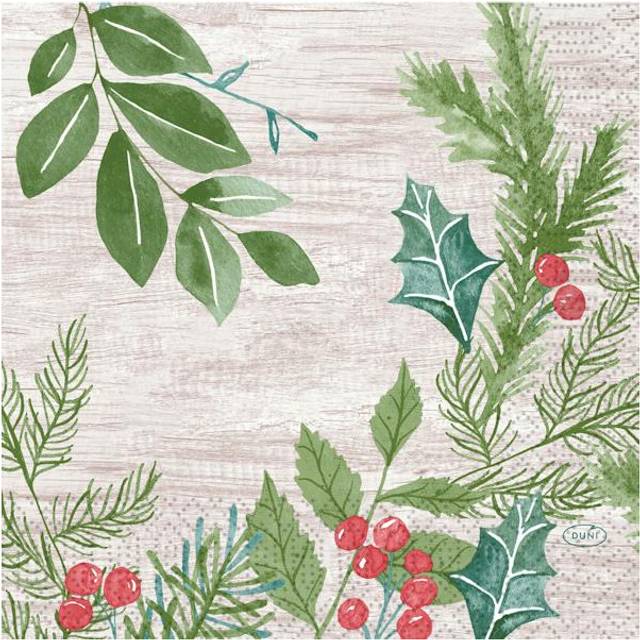 Duni Winter Greene Napkin 3ply 33cm (Case of 1000)