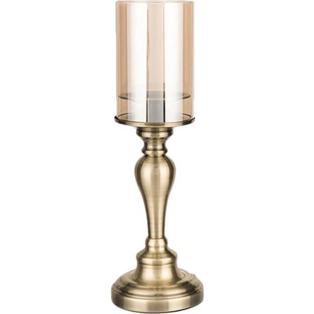 Metal Candelabra Retro Glass Candlestick Tea Lights Candle Holder,for Candlelight Dinner Wedding Gift Event Wedding,S