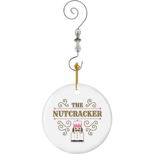(The Nutcracker Christmas Dance Square-890) Christmas Ornaments Ceramic Charm with Hook Crystal Handmade Xmas Tree Decorations KeepsakeÂStocking Stuf