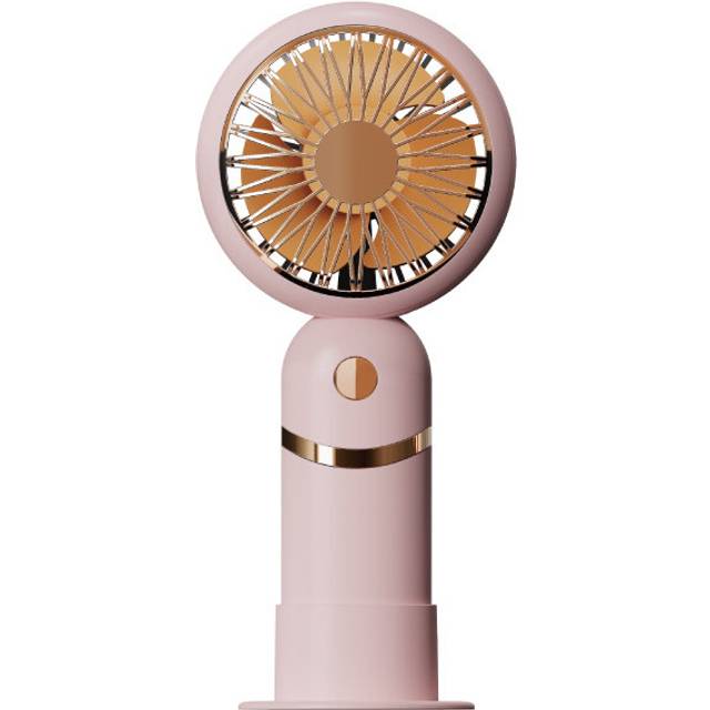 (Pink) Shape Handheld Mini Design Fan Usb Powered Charging Three Speeds Brushless Motor
