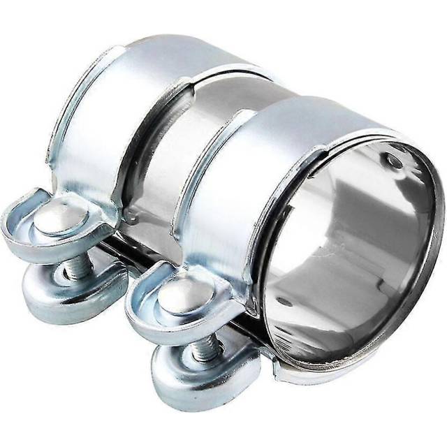 (As show, One size) exhaust clamp,stainless 2.5 inch muffler pipe clamp durable and lightweight auto car pipe connector