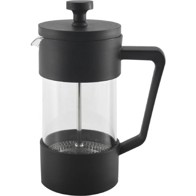French Press Coffee & Tea Maker, Thickened Borosilicate Glass Coffee Press Rust-Free and Dishwasher Safe,Black