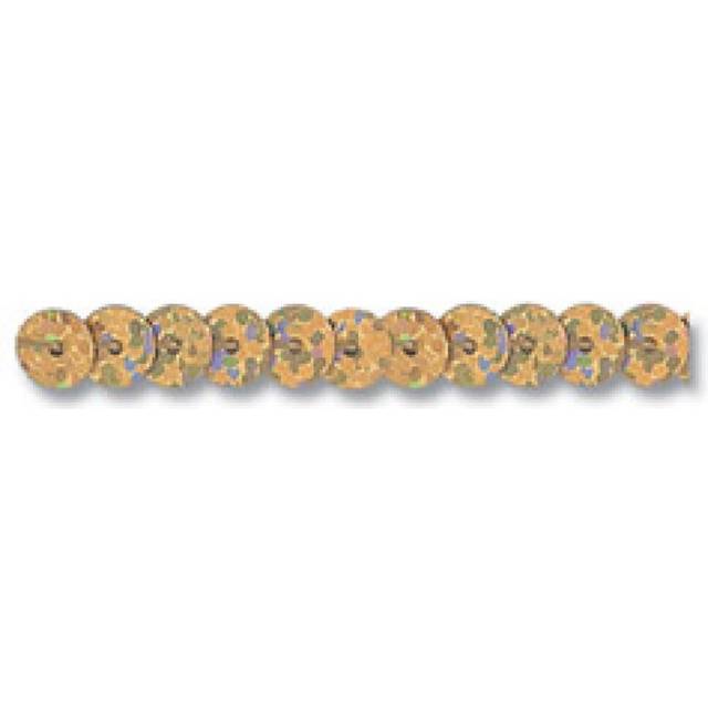 Trimits Flat Strung Sequins Trim Gold Hologram