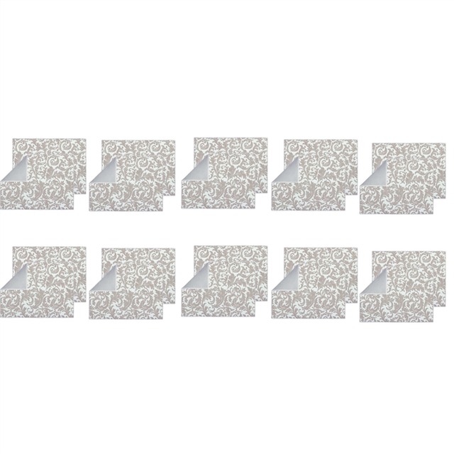 20 Pack Dish Drying Mat Absorbent Machine Washable Mats for Kitchen Counter Large (Grey Vine)