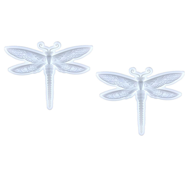 CNNOTEPAD 2PCS Dragonfly Silicone Mold Large Epoxy Resin Shape Molds