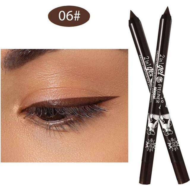 (as the picture, 06) Waterproof Gel Eyeliner Pencil in Blue, Black, White