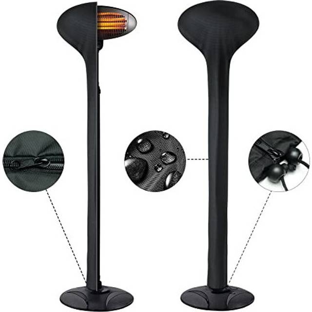 Electric Outdoor Heater Cover Waterproof, Electric Patio Garden Heater Covers 500D windproof Anti-tear Oxford Cloth with Zipper and Adjustable