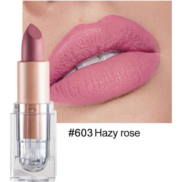 Handaiyan 12 Colors Matte Waterproof Velvet Nude Lipstick Sexy Red Brown Pigments Makeup Long Lasting Profissional 603