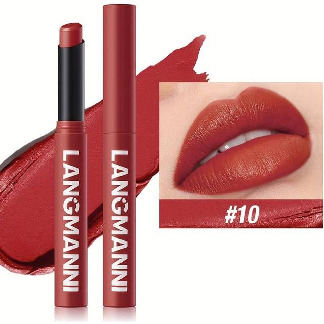 (10) Matte Lipstick Crayon Highly Pigmented Long-lasting Moisturizing Lipstick Natural Hydrating Finish Available In Berry Coral Pink And Red Shades