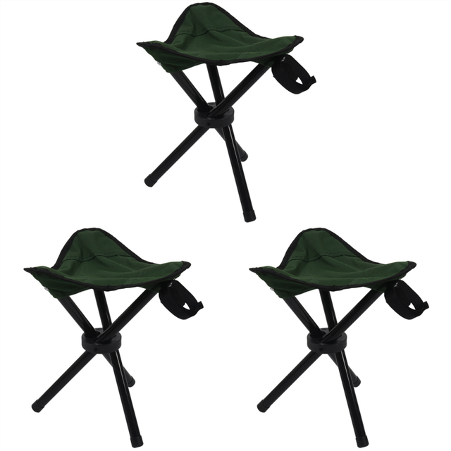 3X Folding Tripod Stool Outdoor Portable Camping Seat Fishing Chair New