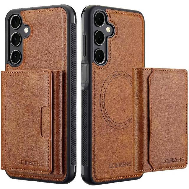 (Brown) Wallet Case for Samsung Galaxy A36 5g 2 In 1 Detachable Magnetic Rfid Shielding Card Slots Pu Leather