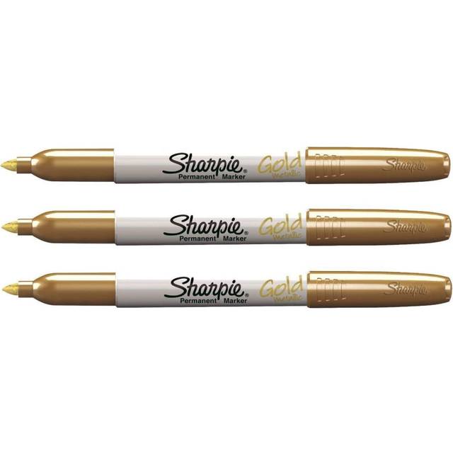 Gold Metallic Fine Point Permanent Marker - Pack of 3