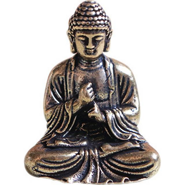 Mini Buddha Statue Bronze Chinese Buddhism Pure Copper Sakyamuni