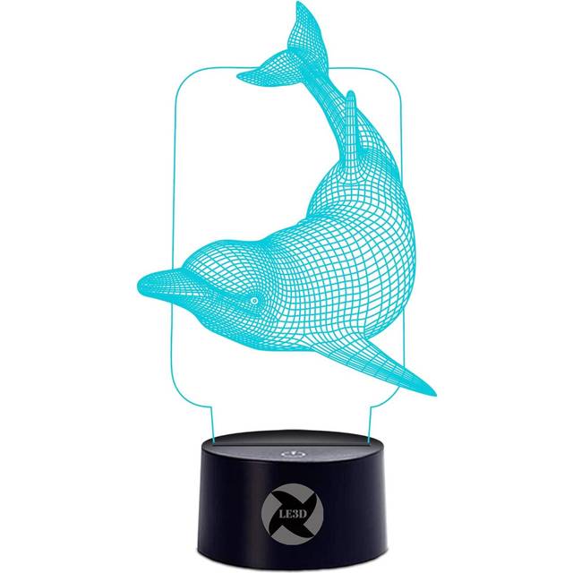 3D Optical Illusion Night Light - 7 LED Color Changing Lamp - Cool Soft Light Safe for Kids - Creates Great Dreams