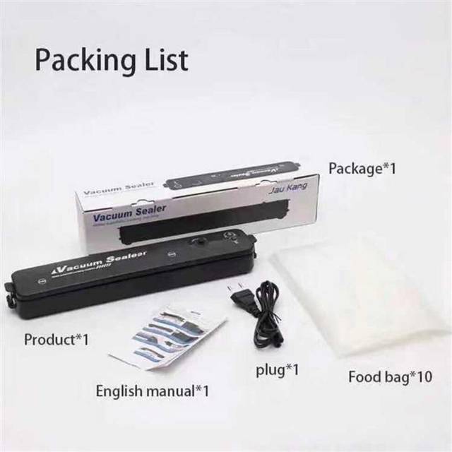 (black, usa) Automatic Vacuum Sealing Machine For Kitchen Household Vacuum Small Food Plastic Sealing Machine