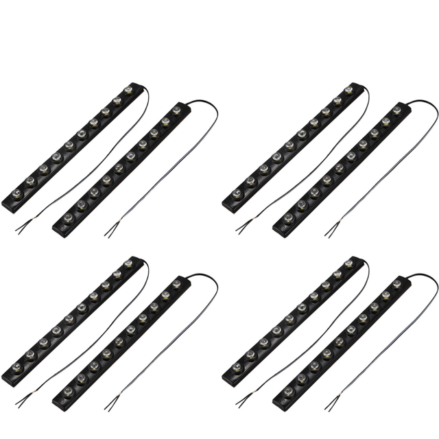 8 x 20W Daytime Running Lights Auto DRL LED Driving 10 COB Car Bulb 200LM DC 12V (White Light)