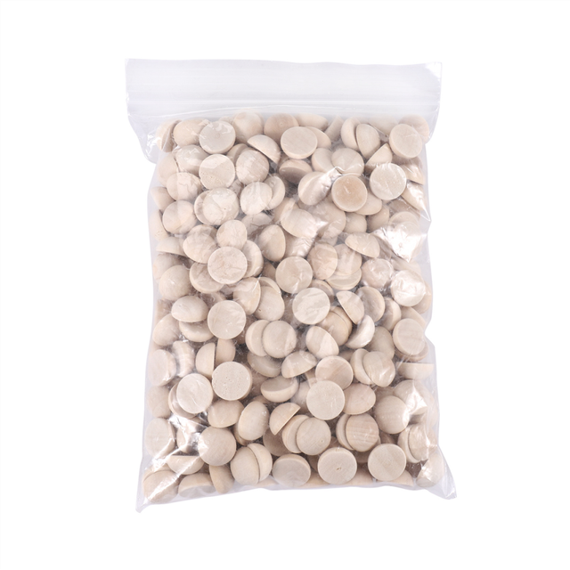 300Pcs Split Wood Balls Unfinished Half Wooden Round Craft for DIY Arts 15mm