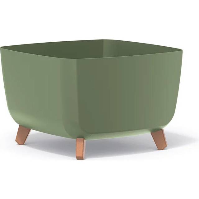 (Earth Green, 40) Square Gracia Planter Flower Pot With Legs Decorative Box