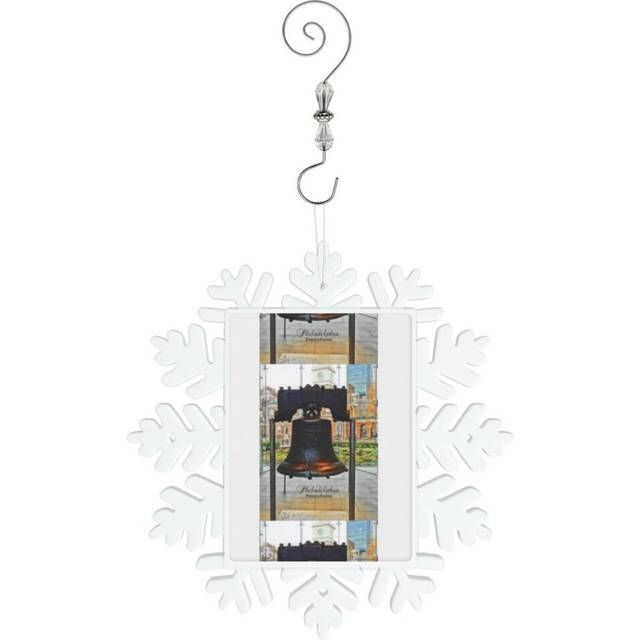 (Philadelphia, Pennsylvania - The Liberty Bell Independence Hall=10456) Christmas Ornament Snowflake Tree Decoration Car Hanging Charm Gift with Hook