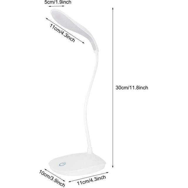USB Rechargeable Reading Light 14LED Touch Sensor 3 Mode Bed Desk Table Lamp